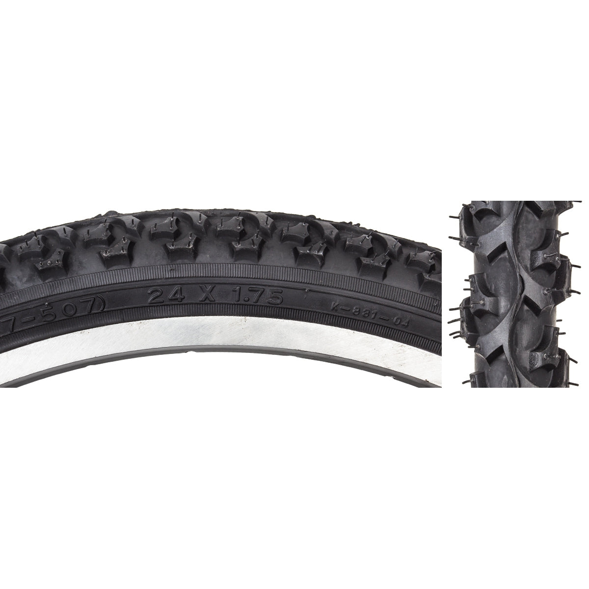 SUNLITE TIRE SUNLT 24x1.75 BK/BK ALPHABITE K831 WIRE - SUNLITE