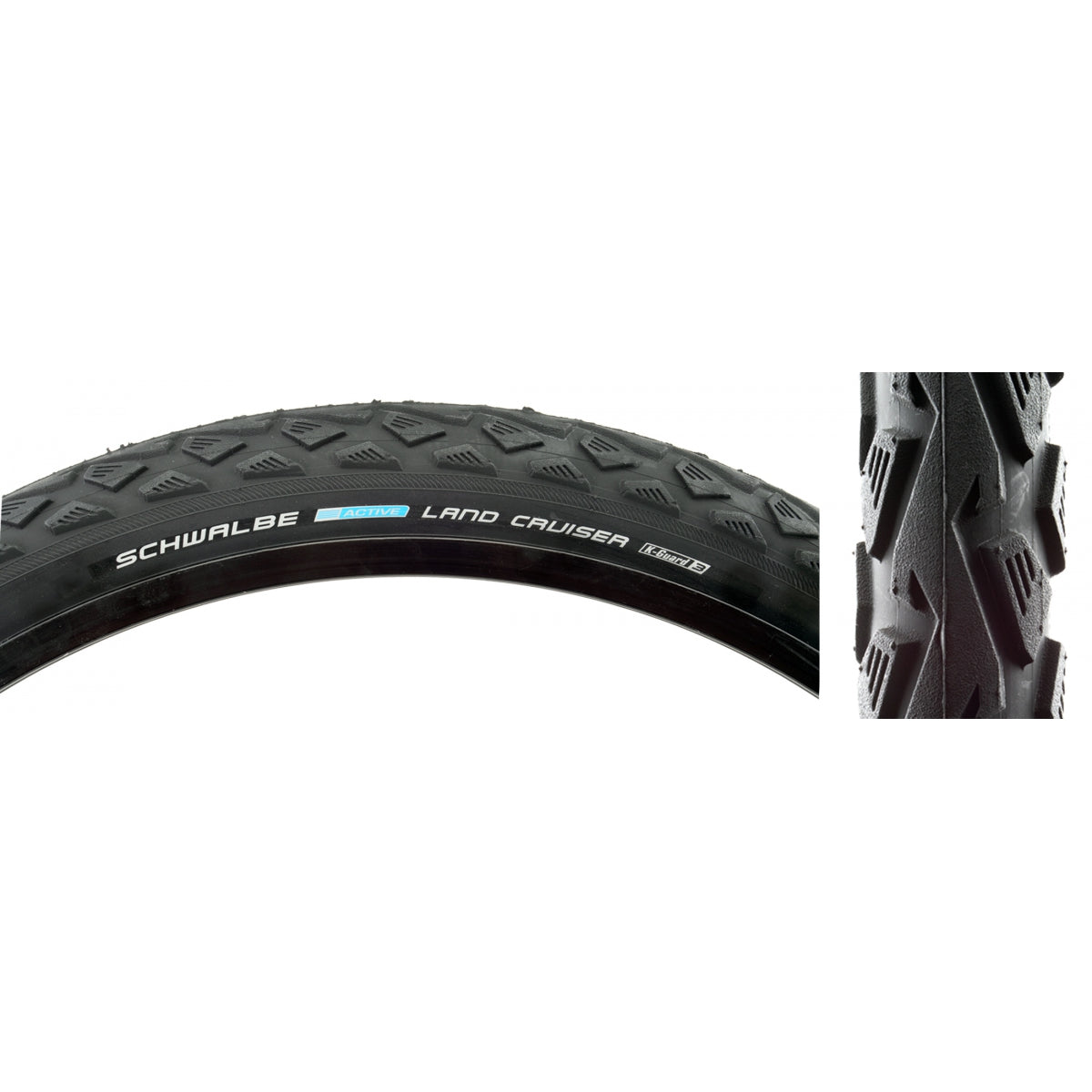 SCHWALBE TIRE SWB LAND CRUISER 26x1.75 ACTIVE TWIN K-GUARD BK/BSK SBC WIRE - SCHWALBE