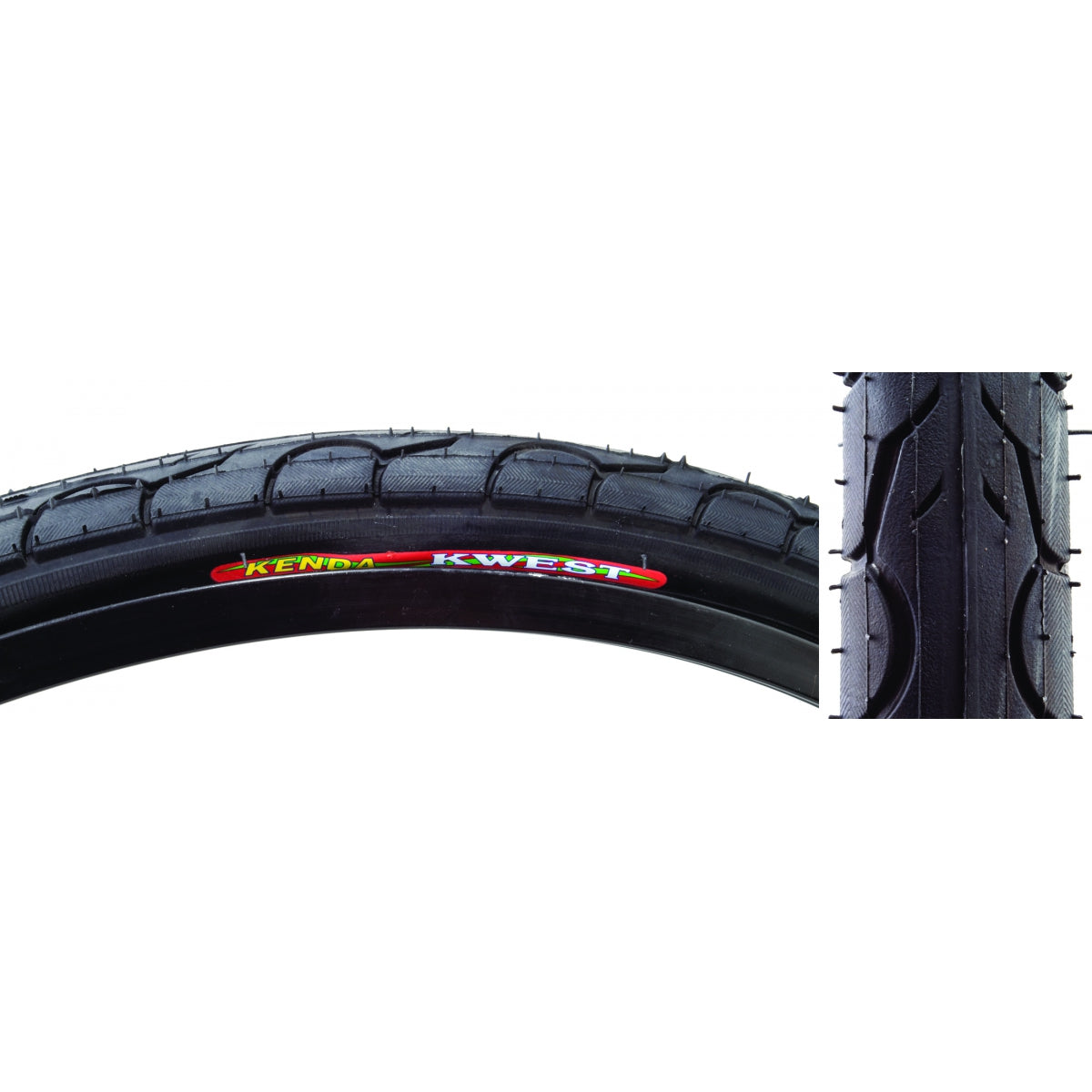 KENDA TIRE KEN KWEST 26x1.5 BK/BK SRC/KS/60 WIRE 65psi - KENDA