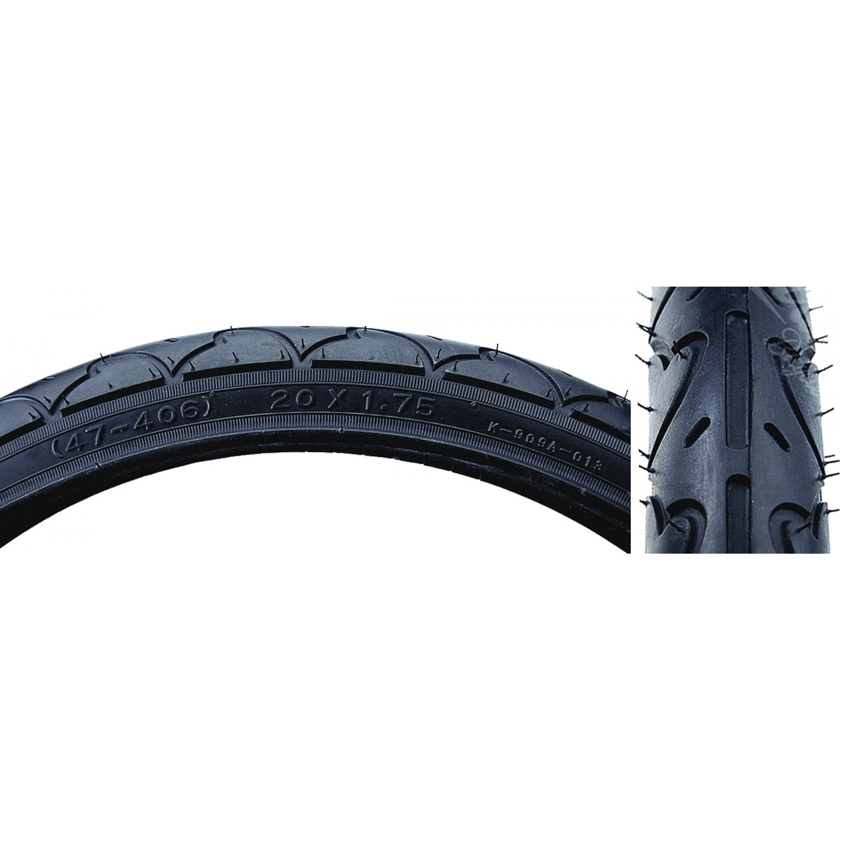 SUNLITE TIRE SUNLT 16x1.75 BK/BK PC K909A WIRE - SUNLITE