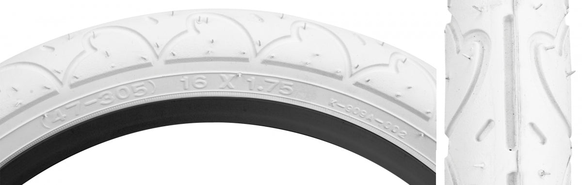 SUNLITE TIRE SUNLT 16x1.75 WH/WH PC K909A WIRE - SUNLITE