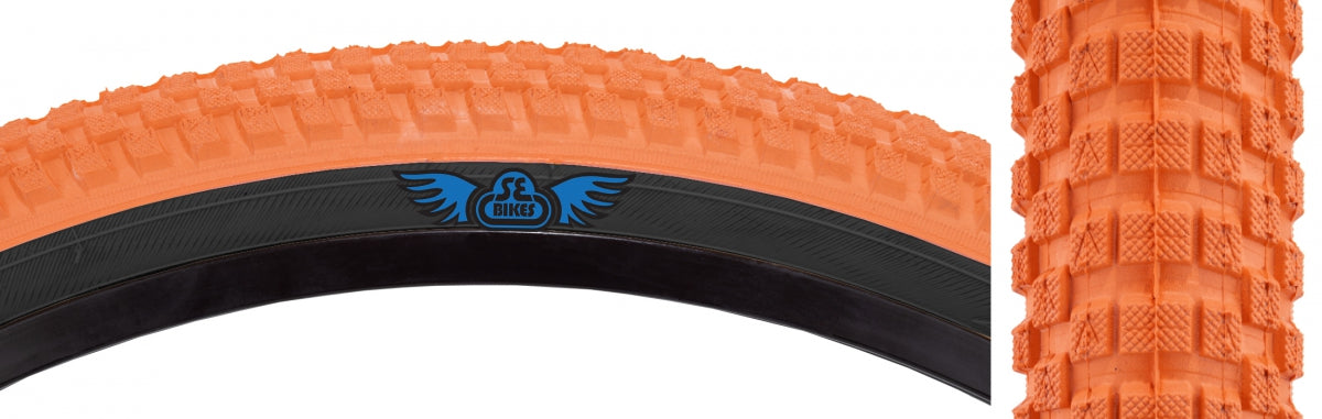 SE BIKES TIRE SE BIKES CUB 24x2.0 OR/BK WIRE/27/MPC - SE BIKES