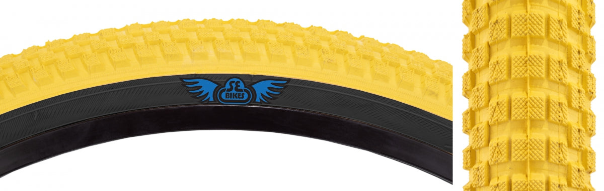 SE BIKES TIRE SE BIKES CUB 26x2.0 YEL/BK WIRE/27/MPC - SE BIKES