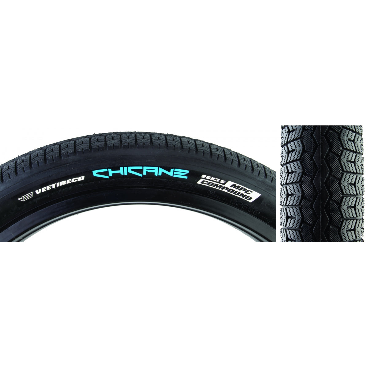 SE BIKES TIRE SE BIKES CHICANE 26x3.5 BK/BK WIRE/72/MPC - SE BIKES