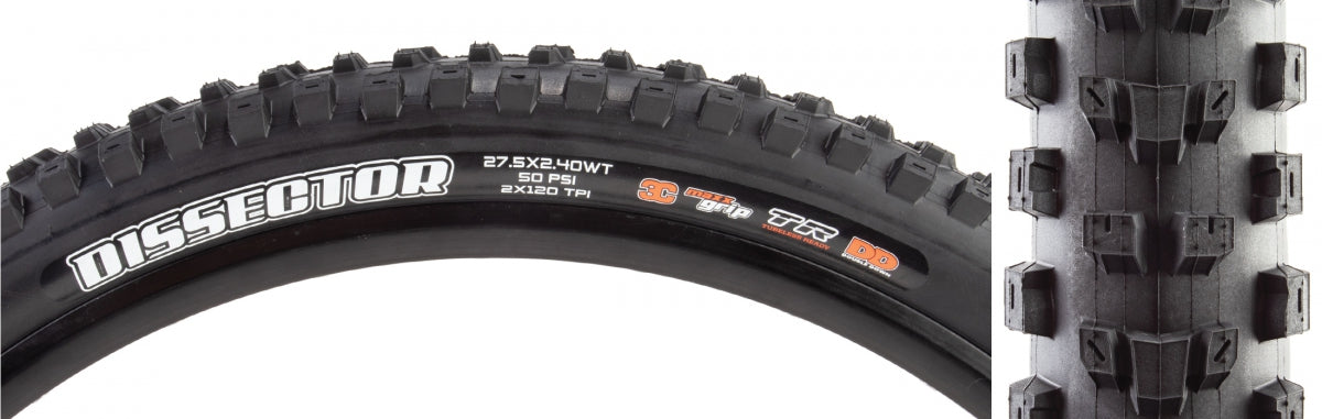 MAXXIS TIRE MAX DISSECTOR 27.5x2.4 BK FOLD/120x2 3C/DD/TR - MAXXIS