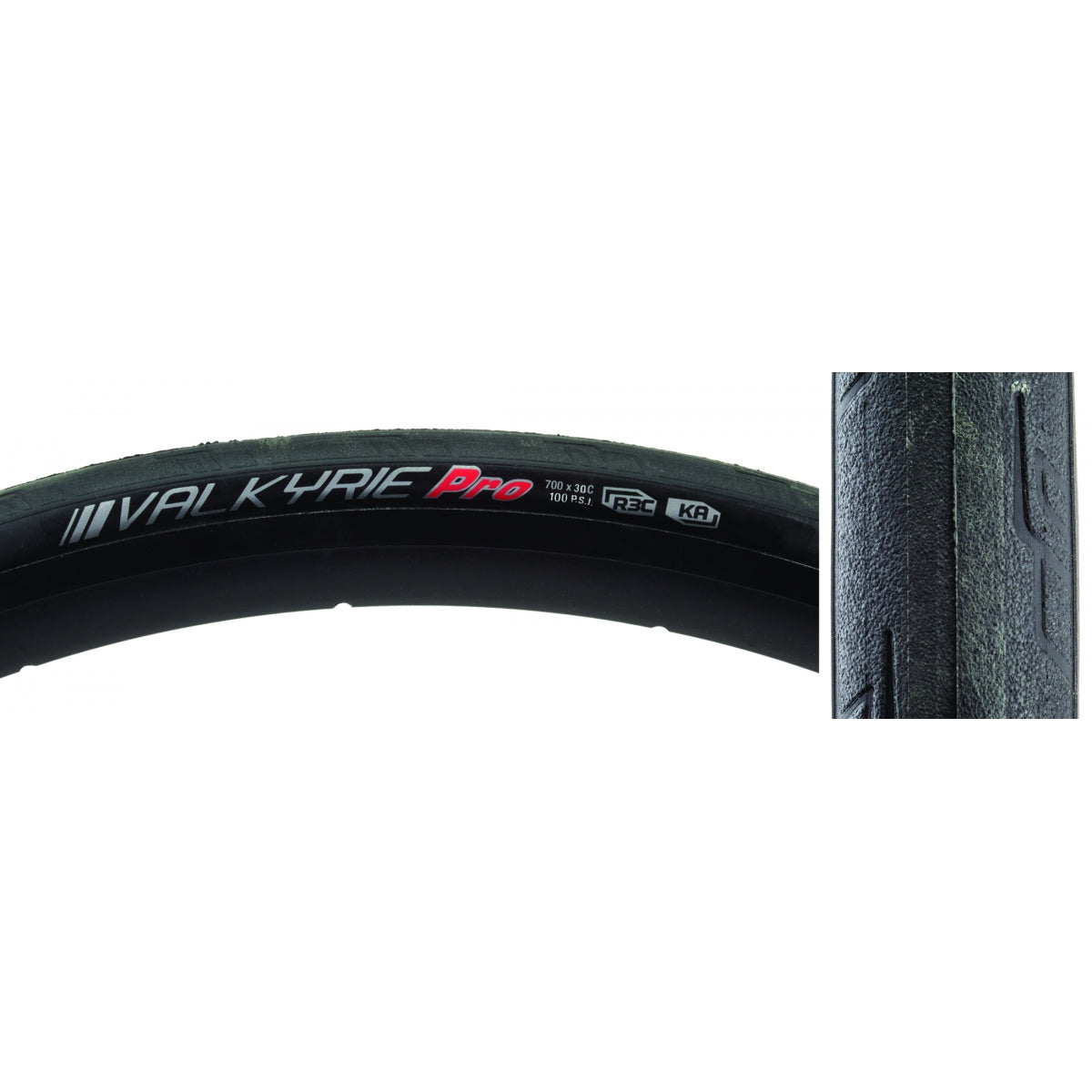 KENDA TIRE KEN VALKYRIE PRO 700x30 BK/BK/REF-HP R3C/KA/120 FOLD 100psi - KENDA