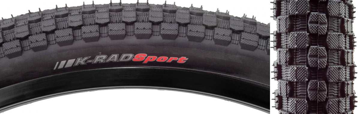 KENDA TIRE KEN K-RAD SPORT 24x1.75 BK/BK SRC/60 WIRE 65psi - KENDA