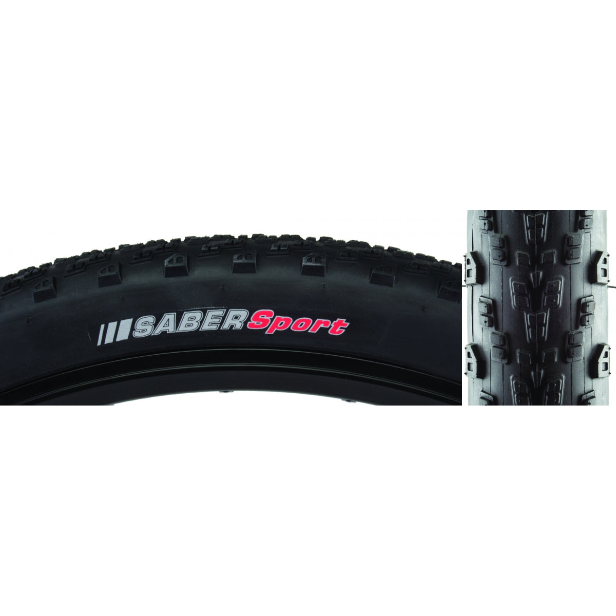 KENDA TIRE KEN SABER SPORT 29x2.2 BK/BK R3C/60 WIRE 45psi - KENDA