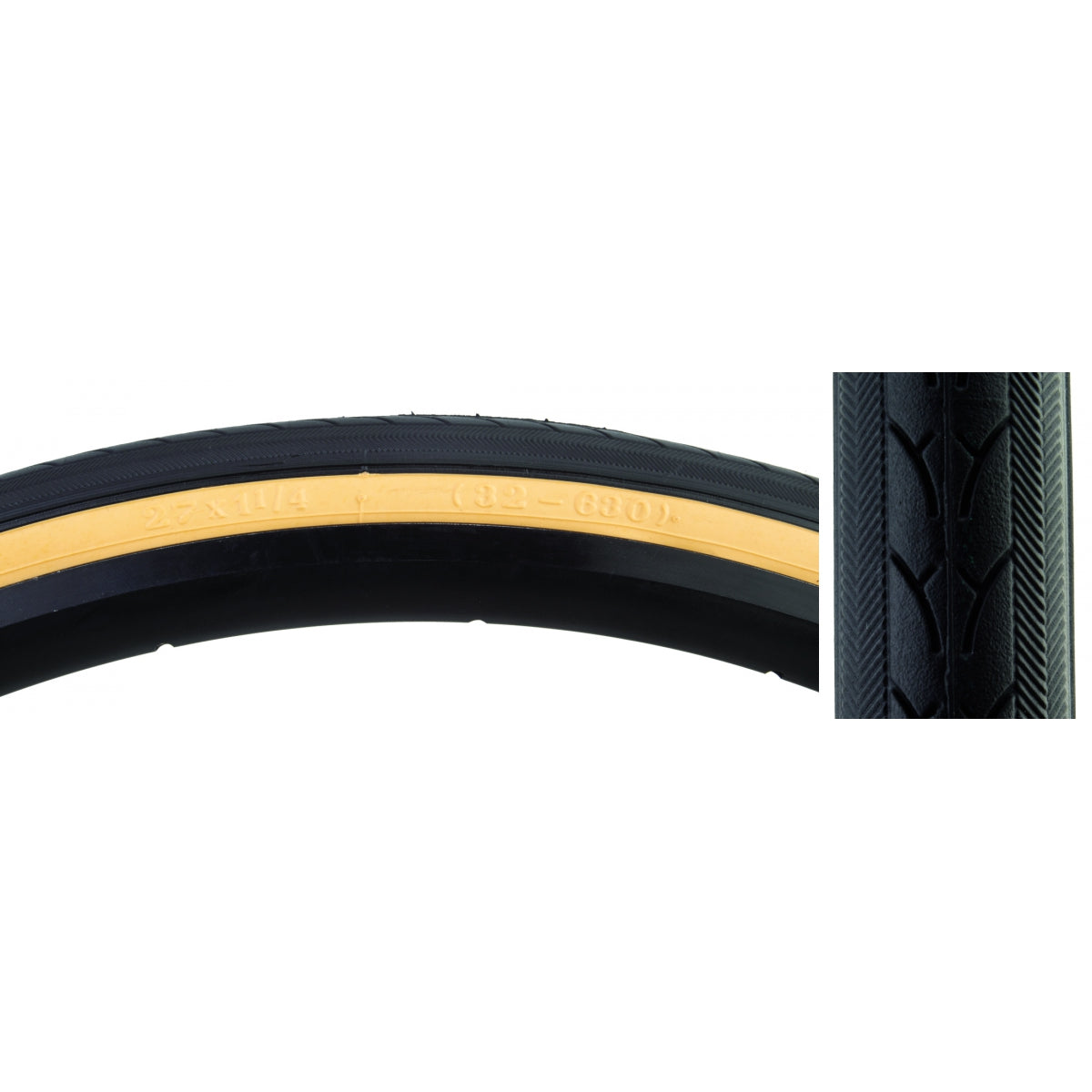 SUNLITE TIRE SUNLT 27x1-1/4 BK/GM URBAN V44 FOLD-CB/30 - SUNLITE