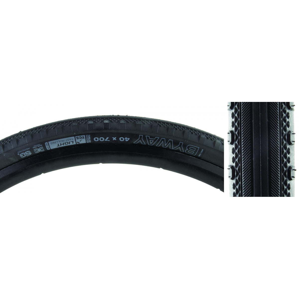 WTB TIRE WTB BYWAY 700x40 BK/BK TCS LIGHT FR/DUAL DNA/SG2 FOLD - WTB