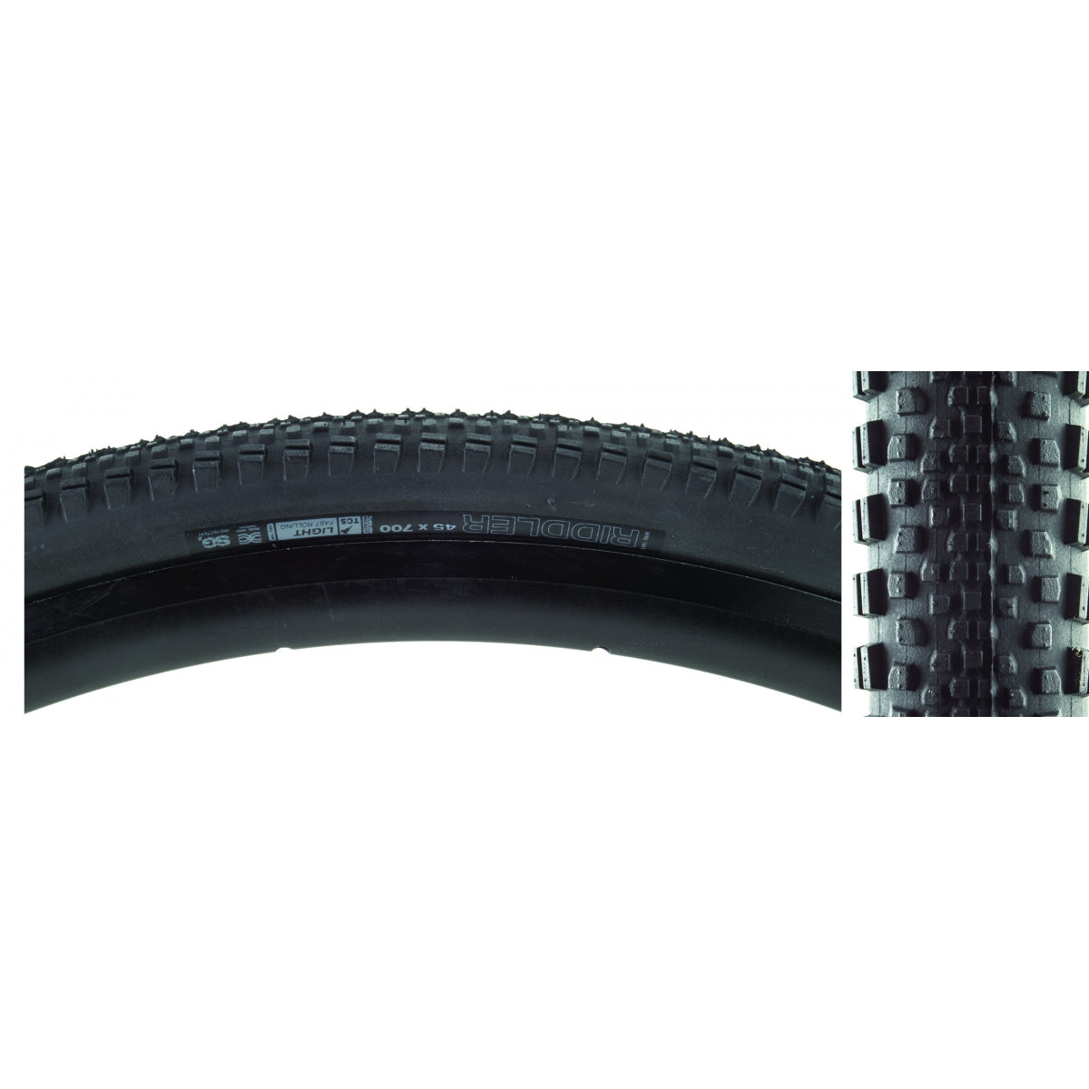 WTB TIRE WTB RIDDLER 700x45 BK/BK TCS LIGHT FR/DUAL DNA/SG2 FOLD - WTB