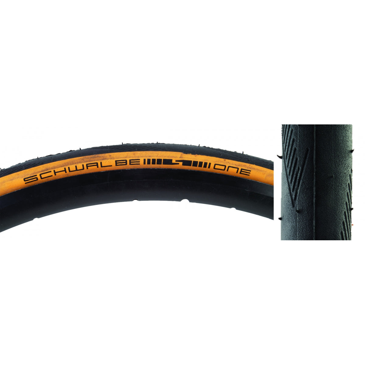 SCHWALBE TIRE SWB ONE 700x25 PERF MICRO R-GUARD BK/YSK ADDIX TLR FOLD - SCHWALBE