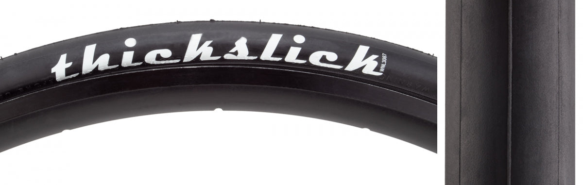 PURE CYCLES TIRE PURE THICKSLICK 700x23 COMP WIRE BK - PURE CYCLES