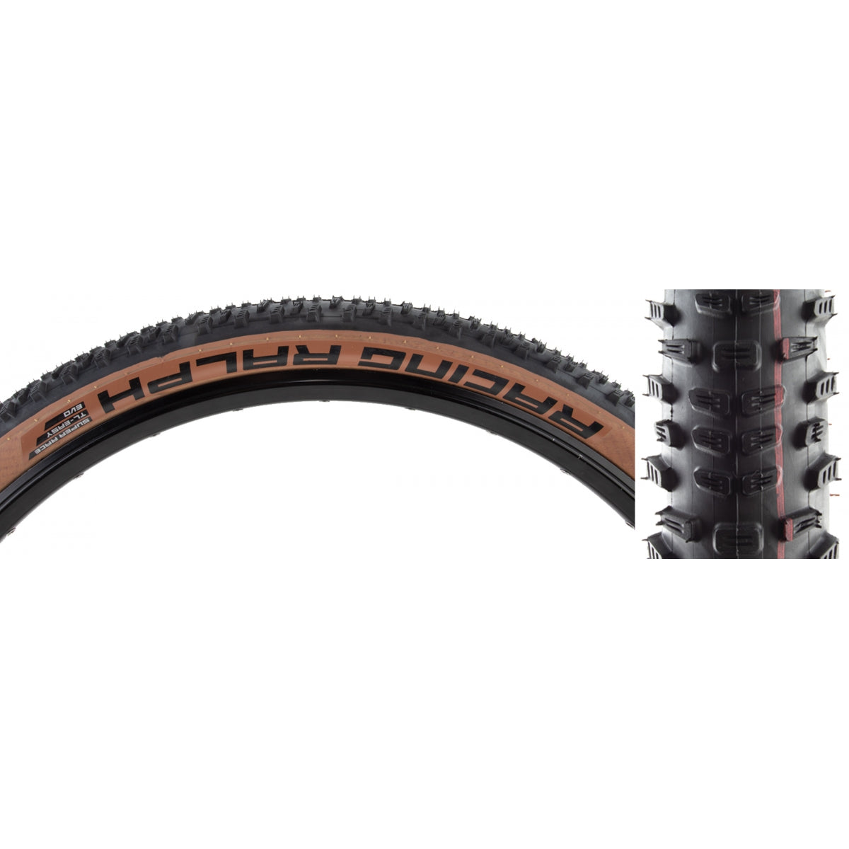 SCHWALBE TIRE SWB RACING RALPH 29x2.25 EVO S-RACE BK/TAN ADDIX SPEED TLR FOLD - SCHWALBE