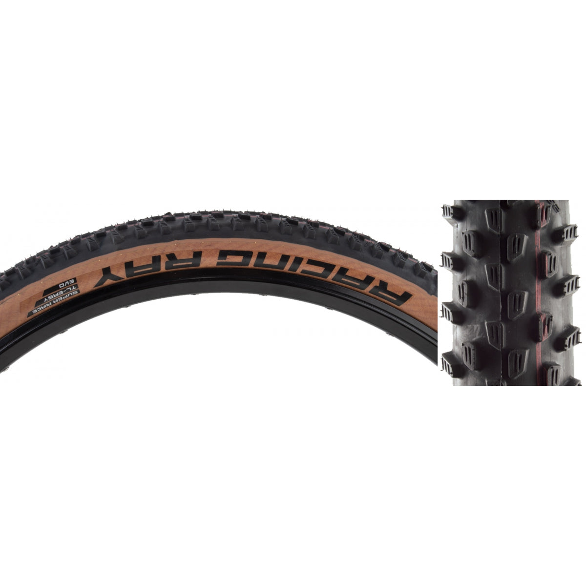 SCHWALBE TIRE SWB RACING RAY 29x2.35 EVO S-RACE BK/TAN ADDIX SPEED TLR FOLD - SCHWALBE