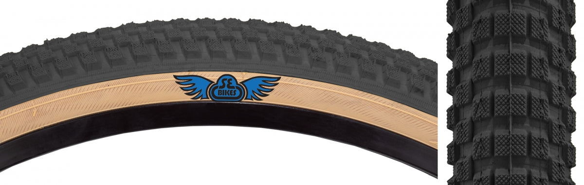 SE BIKES TIRE SE BIKES CUB 20x2.0 BK/TAN WIRE/27/MPC - SE BIKES