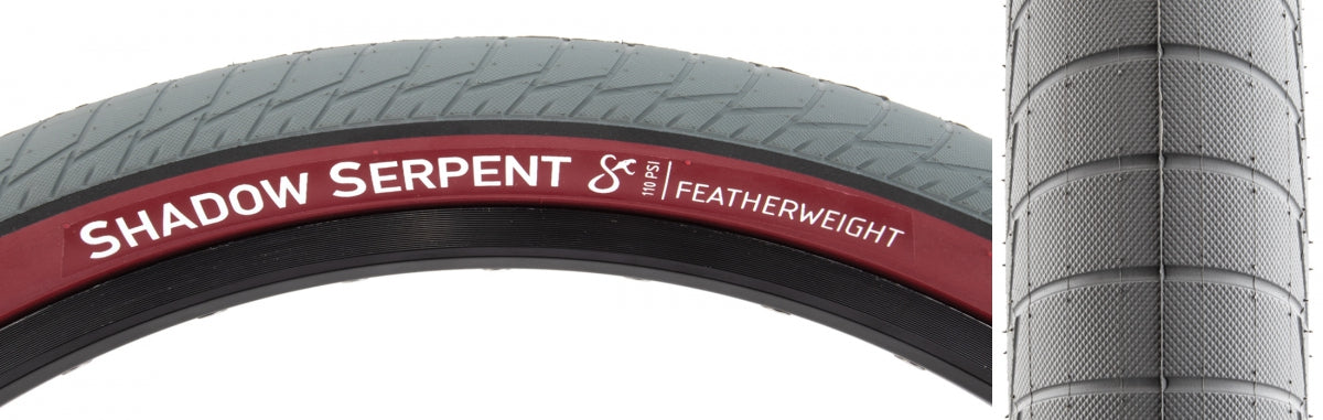 THE SHADOW CONSPIRACY TIRE TSC SERPENT 20x2.3 WIRE FINEST GY/RD - THE SHADOW CONSPIRACY