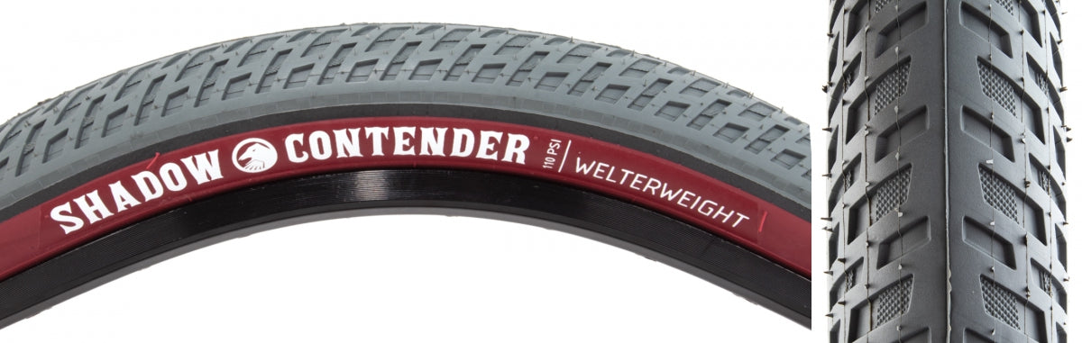 THE SHADOW CONSPIRACY TIRE TSC CONTENDER WELTERWEIGHT 20x2.35 WIRE FINEST GY/RD - THE SHADOW CONSPIRACY