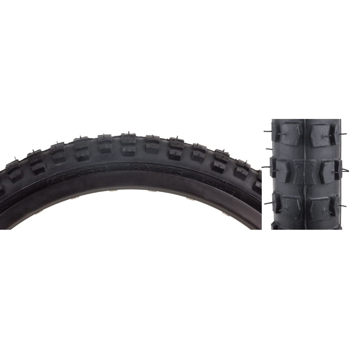 SUNLITE TIRE SUNLT 18x1.75 BK/BK MX K44 WIRE - SUNLITE