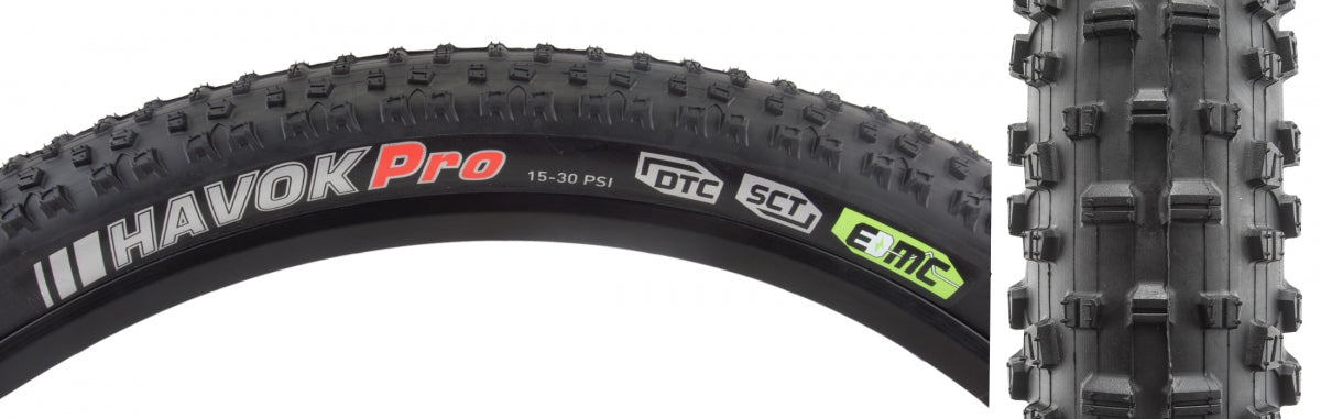 KENDA TIRE KEN HAVOK PRO 27.5x2.6 BK/BK DTC/EMC/TLR FOLD 15-30psi E50 - KENDA