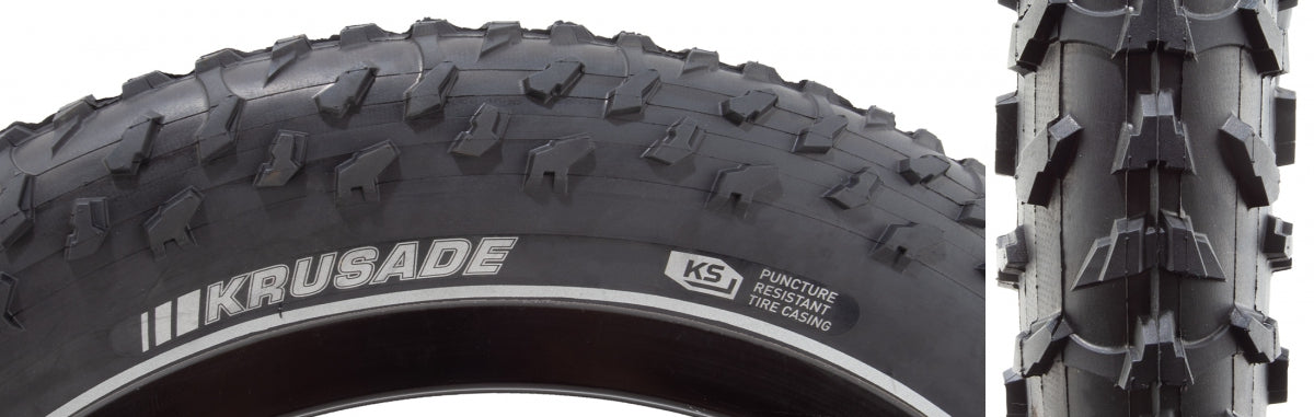 KENDA TIRE KEN KRUSADE 26x4.0 BK/BK SRC/60 WIRE - KENDA