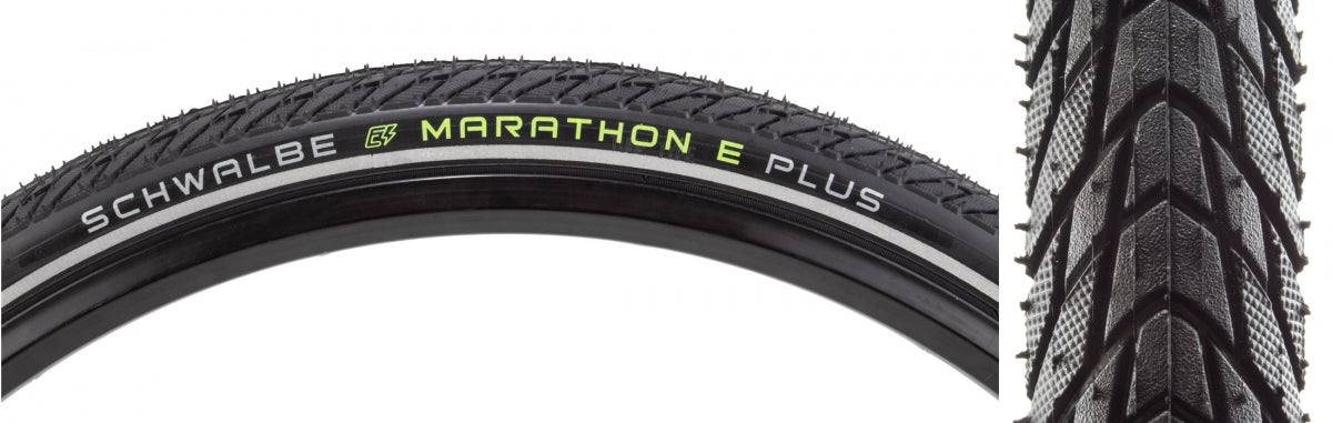 SCHWALBE TIRE SWB MARATHON E-PLUS 700x35 S-DUALGUARD BK/BK/REF E50 ADDIX WIRE - SCHWALBE