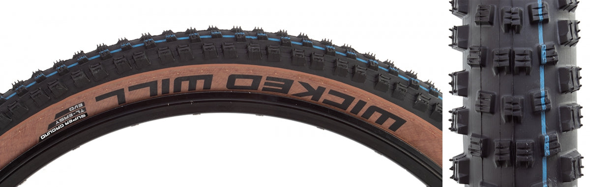 SCHWALBE TIRE SWB WICKED WILL 29x2.4 EVO S-GROUND BK/YSK ADDIX SP-GRIP TLE FOLD - SCHWALBE