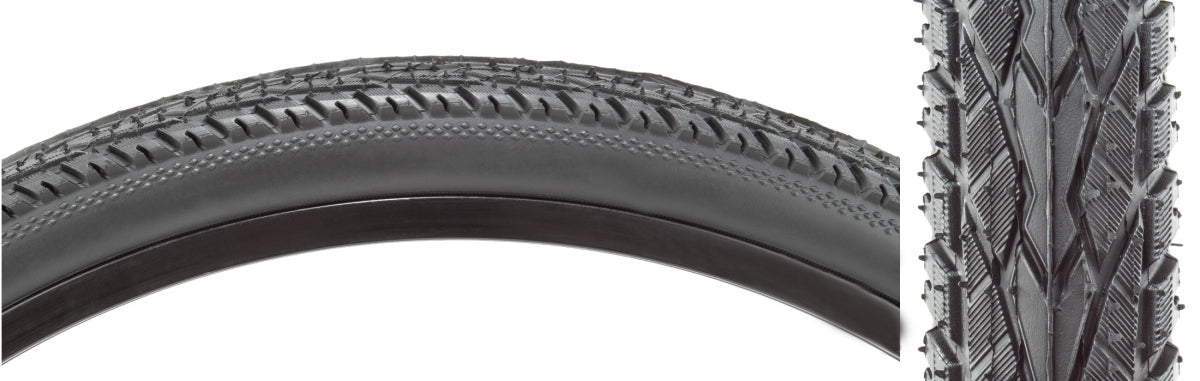 SUNLITE TIRE SUNLT UTILIT 26x1.75 BK/BK TREKKING H5113 WIRE - SUNLITE