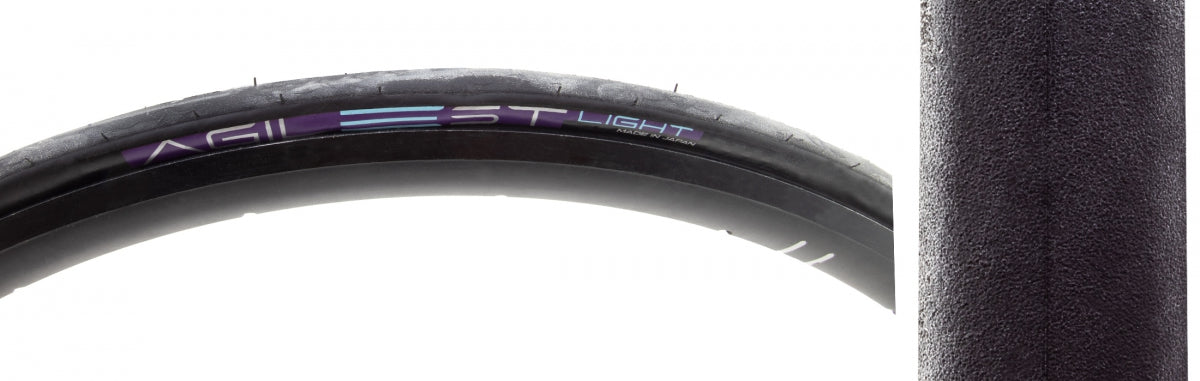 PANARACER TIRE TUBULAR PAN AGILEST 700x25 BK/BK 42mm REMOVABLE VALVE FOLD - PANARACER