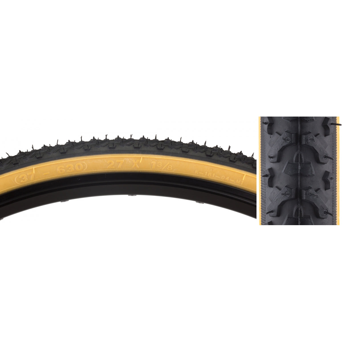 SUNLITE TIRE SUNLT 27x1-3/8 BK/GM HYBRID K161 WIRE - SUNLITE
