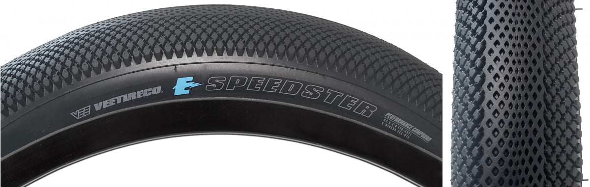VEE TIRE & RUBBER TIRE VEE SPEEDSTER 22x3.0 457 BK/BK WIRE/26 PERF/OVER RIDE E50 - VEE TIRE & RUBBER