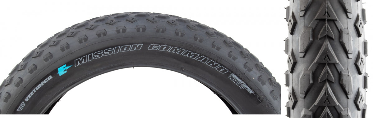 VEE TIRE & RUBBER TIRE VEE MISSION COMMAND 20x4.0 BK/BK WIRE/26 ENDURO/OVER RIDE E50 - VEE TIRE & RUBBER