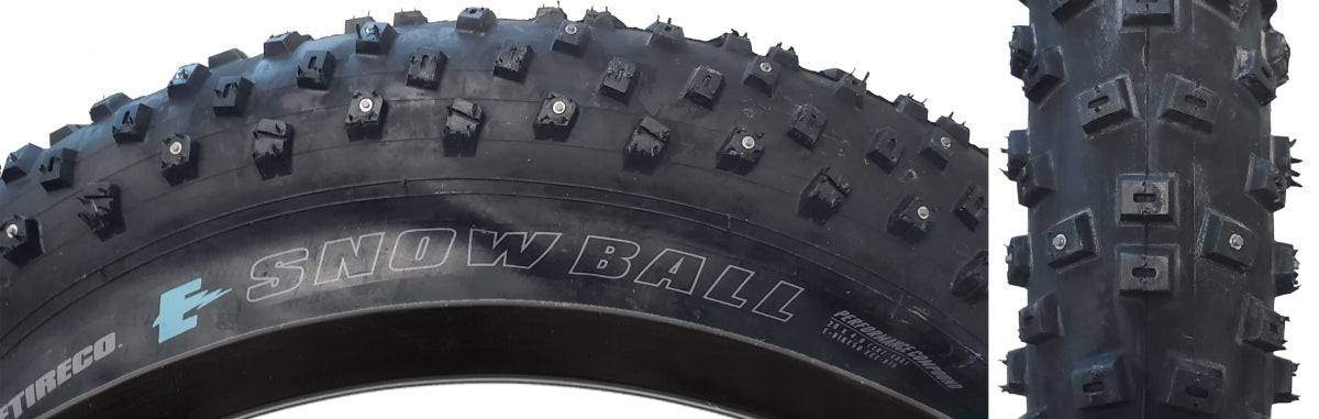 VEE TIRE & RUBBER TIRE VEE SNOWBALL 20x4.0 BK/BK WIRE/26 ENDURO/OVER RIDE/STUD-120 E50 MAX36PSI - VEE TIRE & RUBBER