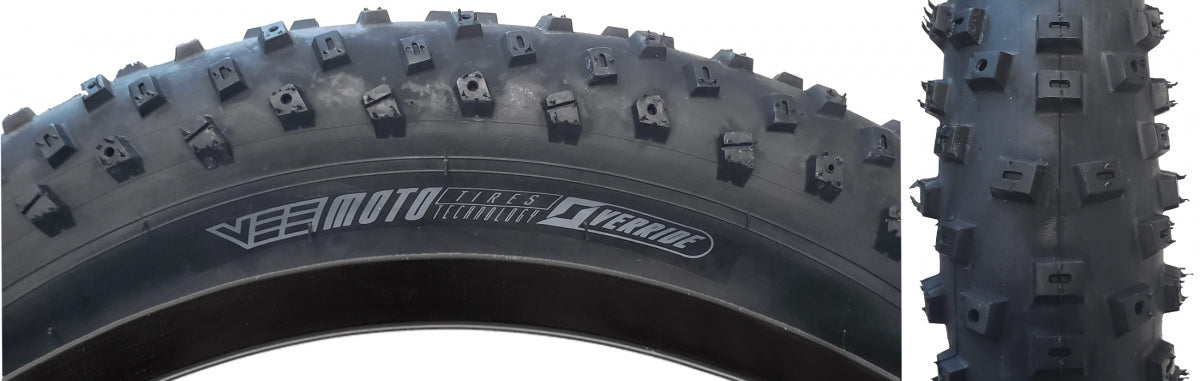 VEE TIRE & RUBBER TIRE VEE SNOWBALL 20x4.0 BK/BK WIRE/26 PERF/OVER RIDE E50 MAX36PSI - VEE TIRE & RUBBER