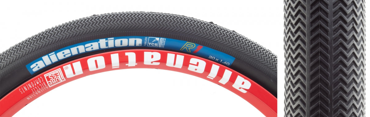 ALIENATION TIRE AN TCS R1 20x1.6 BLUE LABEL FOLD BK/BK - ALIENATION