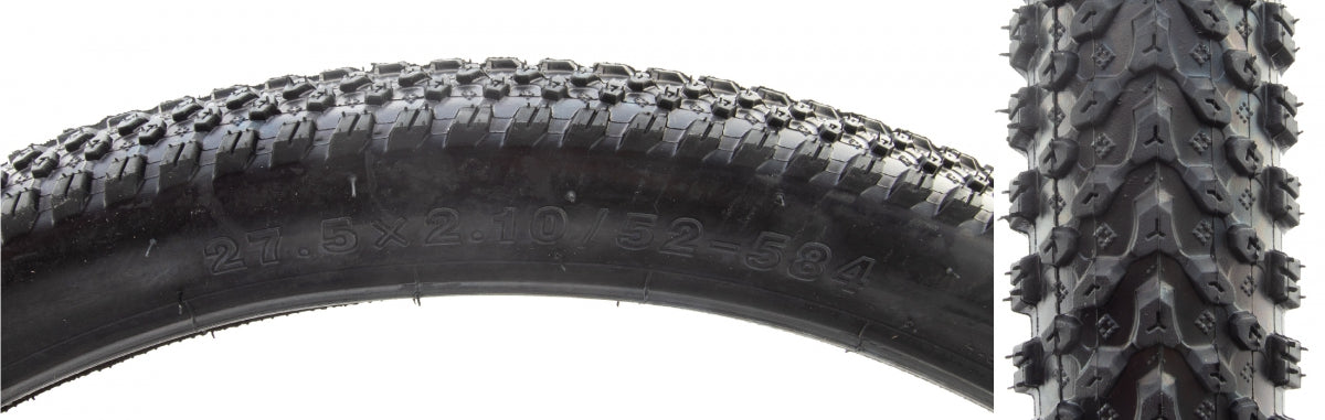 SUNLITE TIRE SUNLT 27.5x2.1 BK/BK SM BLOCK MTB 5129 WIRE/27 - SUNLITE