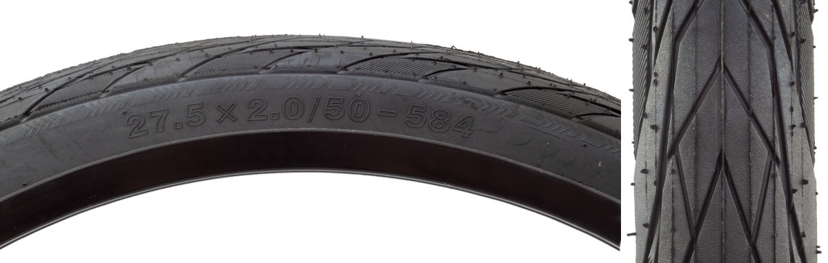 SUNLITE TIRE SUNLT 27.5x2.0 BK/BK URBAN SLICK 481 WIRE/27 - SUNLITE