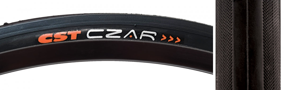 CST PREMIUM TIRE CSTP CZAR 700x23 BK/BK 120lb WIRE - CST PREMIUM
