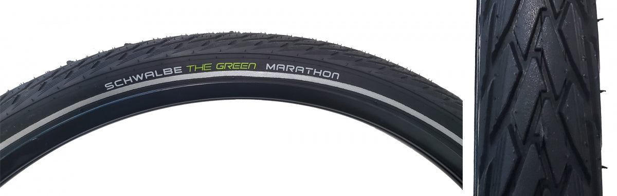 SCHWALBE TIRE SWB MARATHON 27.5x1.65 PERF TWIN GN-GUARD BK/BK/REF ADDIX ECO E25 WIRE - SCHWALBE