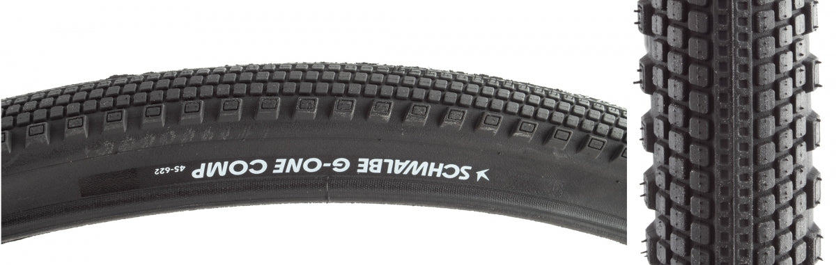 SCHWALBE TIRE SWB G-ONE COMP 700x45 K-GUARD BK/BSSK GREEN COMPOUND WIRE - SCHWALBE