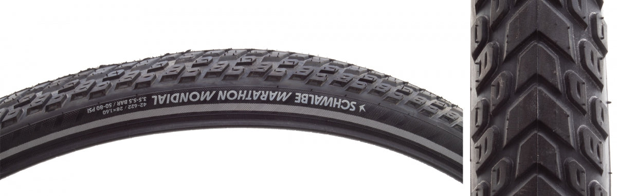 SCHWALBE TIRE SWB MARATHON MONDIAL 700x42 PERF LITE R-GUARD BK/BSK/REF ADDIX E50 WIRE - SCHWALBE
