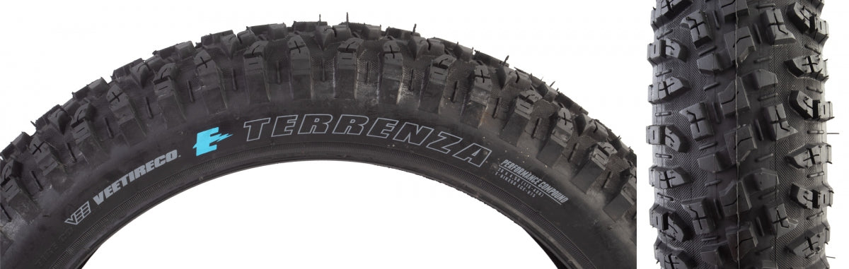 VEE TIRE & RUBBER TIRE VEE TERearENZA 20x4.5 BK/BK WIRE/26 ENDURO/OVER RIDE E50 - VEE TIRE & RUBBER