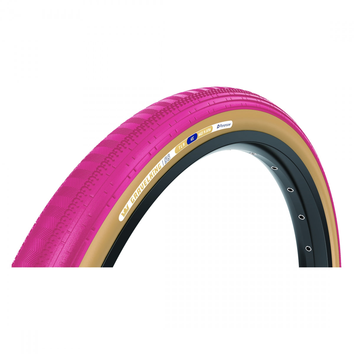 PANARACER TIRE PAN GRAVELKING SS 700x40 FOLD TBLS CRANBRY/BN - PANARACER