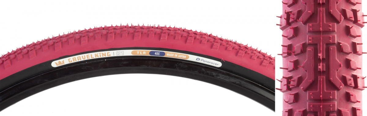 PANARACER TIRE PAN GRAVELKING X1 700x40 FOLD TBLS CRANBRY/BK - PANARACER