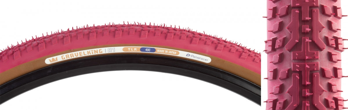 PANARACER TIRE PAN GRAVELKING X1 700x40 FOLD TBLS CRANBRY/BN - PANARACER