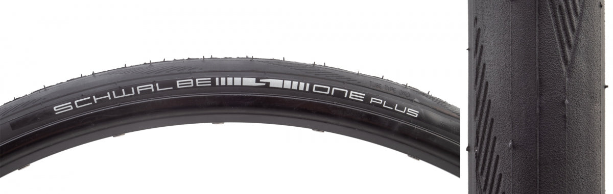 SCHWALBE TIRE SWB ONE PLUS 700x28 PERF TWIN SKINSM-GUARD BK/BK ADDIX E25 FOLD - SCHWALBE