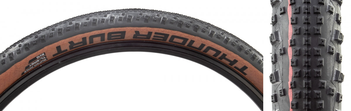 SCHWALBE TIRE SWB THUNDER BURT 29x2.1 EVO S-RACE BK/TAN ADDIX SPEED TLR E25 FOLD - SCHWALBE