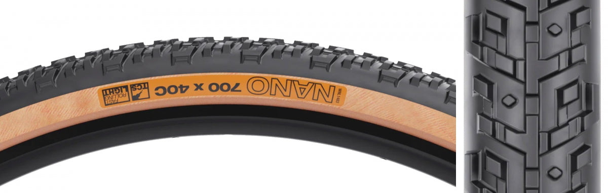 WTB TIRE WTB NANO 700x40 BK/TAN LIGHT FR TCS/60/DUAL-DNA/SG FOLD - WTB