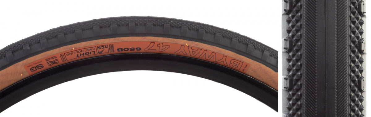 WTB TIRE WTB BYWAY 650B 47 27.5x1.85 BK/TAN LIGHT FR TCS/60/DUAL-DNA/SG FOLD - WTB