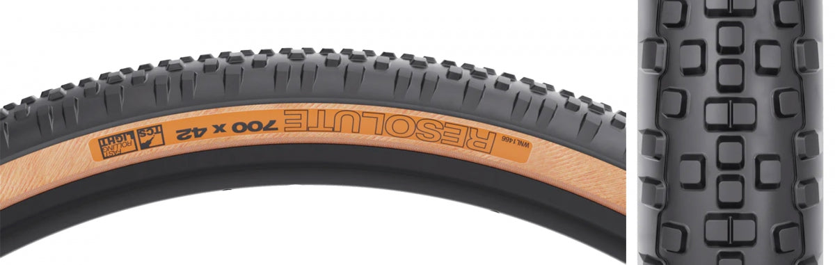 WTB TIRE WTB RESOLUTE 700x42 BK/TAN LIGHT TCS/120/DUAL-DNA/SG2 FOLD - WTB